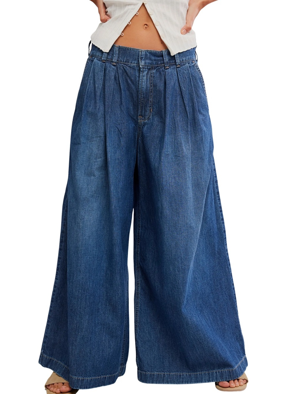 NWT FREE PEOPLE Scout Wide Jeans